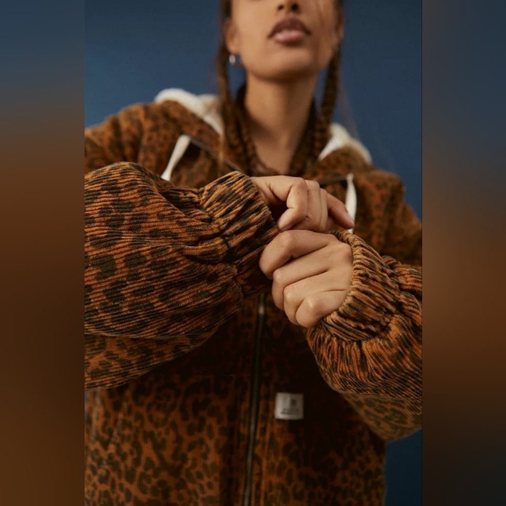 BDG Leopard Print Cord Skater Jacket - Picture 6 of 7